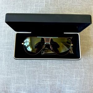 Givenchy Paris brown and gold aviator sunglasses